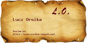 Lucz Orsika névjegykártya